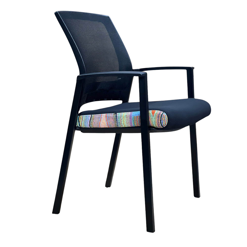 ORANGE DUST DARWIN VISITOR CHAIR ROCK BLACK