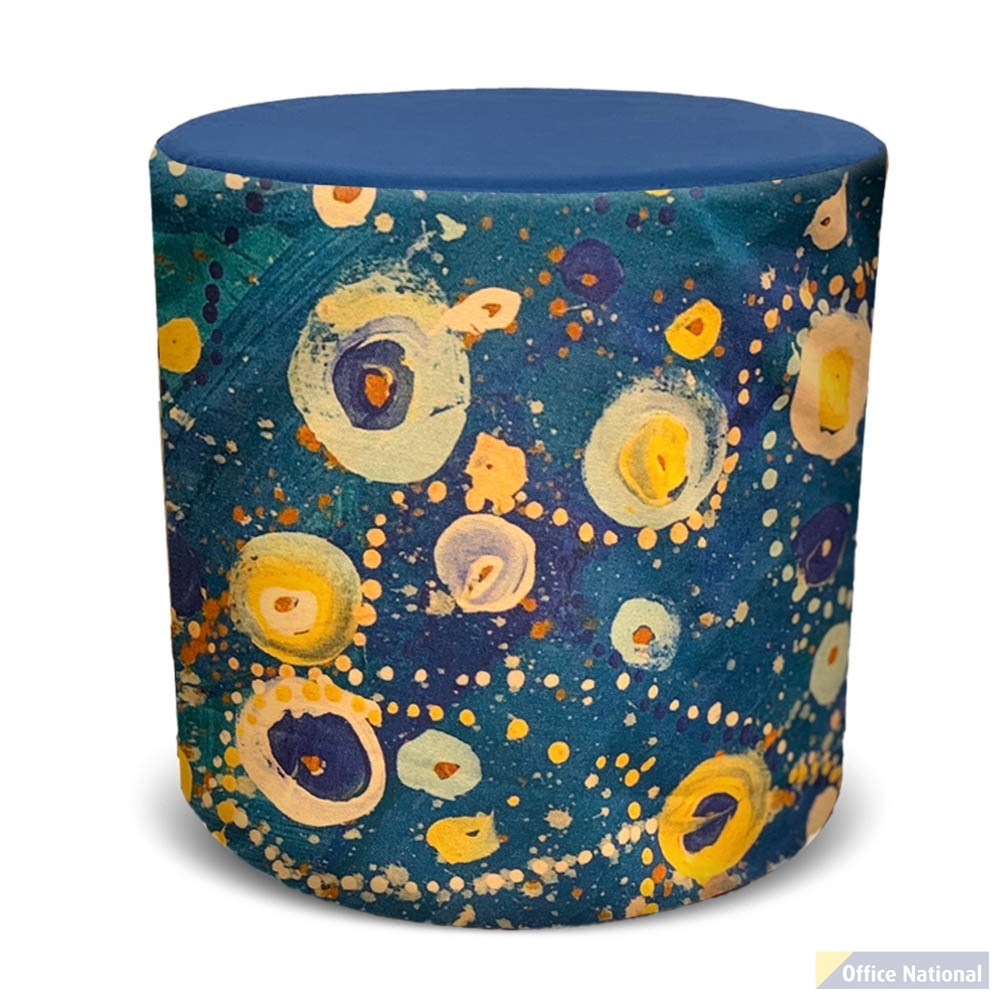 ORANGE DUST SPECTRUM EVA ROUND OTTOMAN 450 X 450 X 450MM