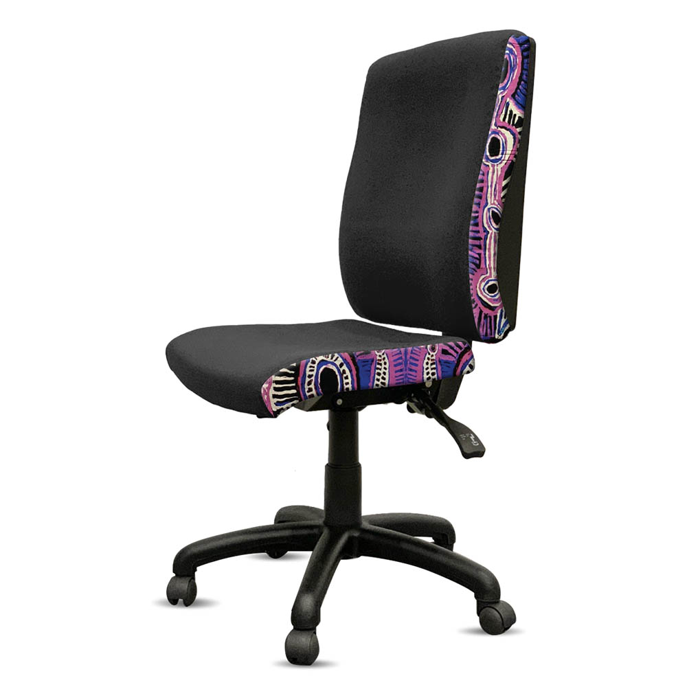 ORANGE DUST KATHERINE CHAIR HIGH BACK PEARL BLACK