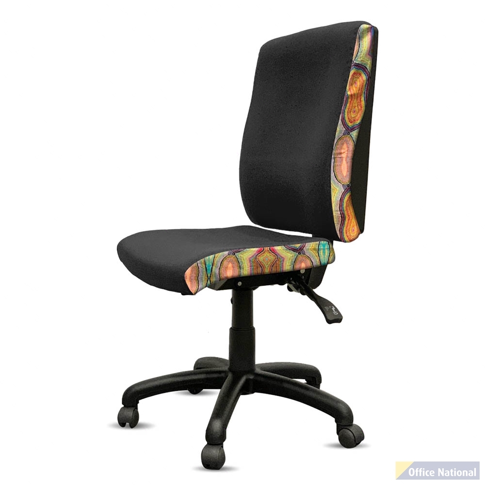 ORANGE DUST KATHERINE CHAIR HIGH BACK ROCK BLACK