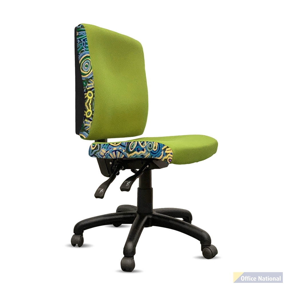 ORANGE DUST KATHERINE OFFICE CHAIR SPECTRUM HIGH BACK EUCALYPTUS GREEN