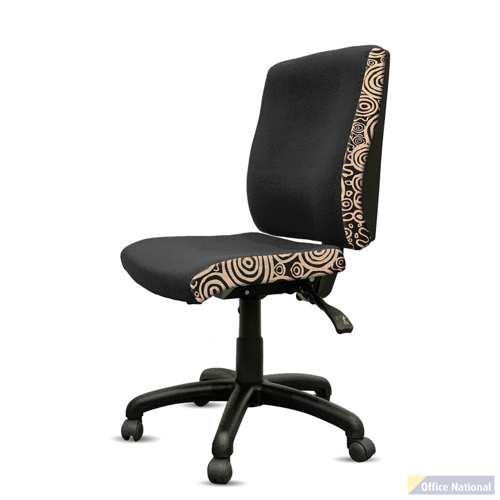 ORANGE DUST KATHERINE CHAIR MEDIUM BACK DOTS BLACK