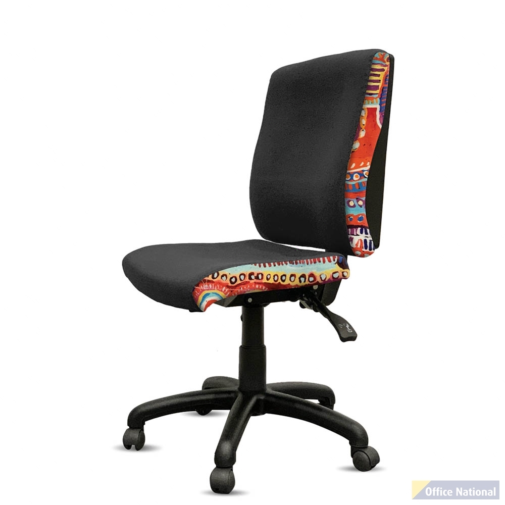 ORANGE DUST KATHERINE CHAIR MEDIUM BACK OPAL BLACK