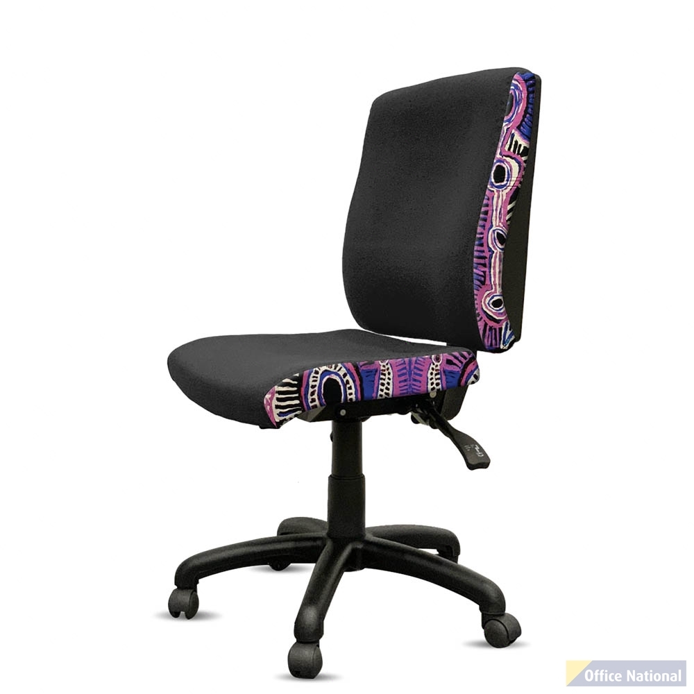 ORANGE DUST KATHERINE CHAIR MEDIUM BACK PEARL BLACK