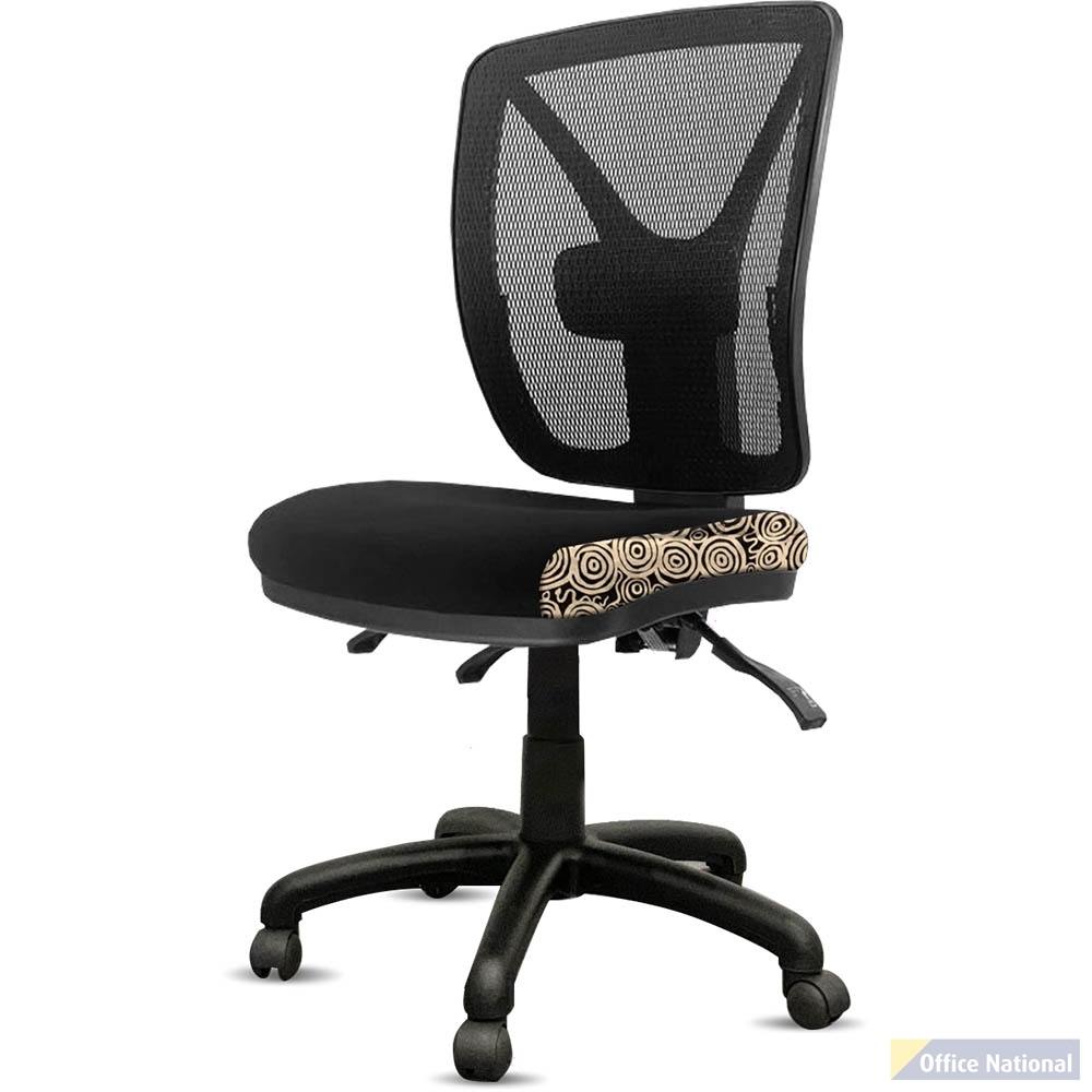 ORANGE DUST KIMBERLEY CHAIR MESH BACK DOTS BLACK
