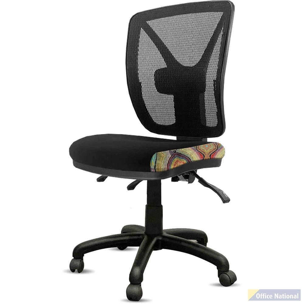 ORANGE DUST KIMBERLEY CHAIR MESH BACK ROCK BLACK