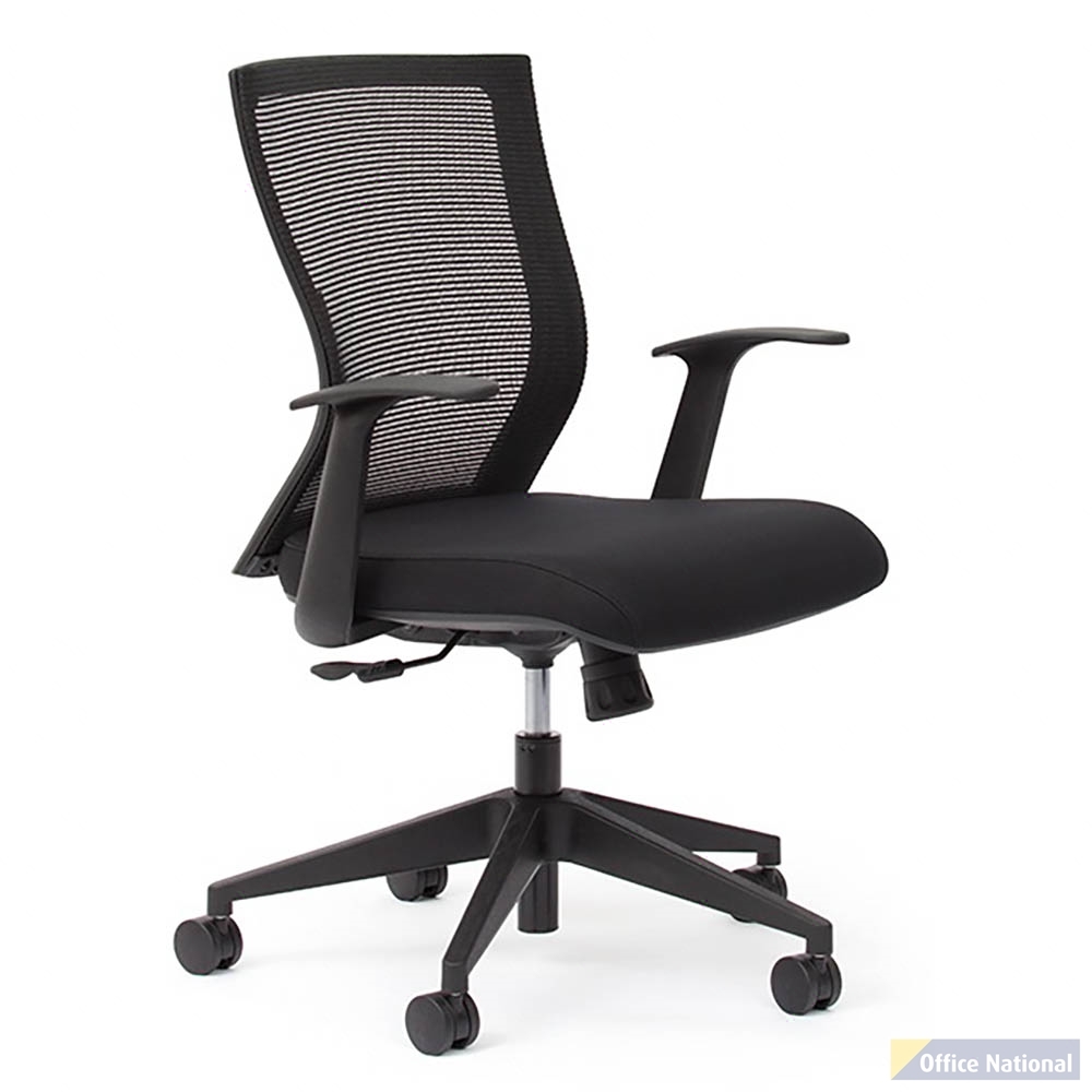OLG BALANCE TASK CHAIR WITH ADJUSTABLE ARMS BLACK