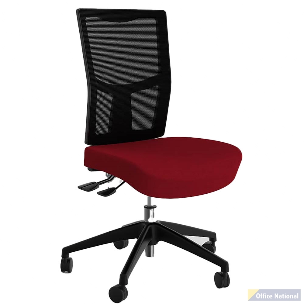 OLG URBAN MESH CHAIR WITH MOTION FELT FABRIC SEAT CHILLI RED NYLON BASE