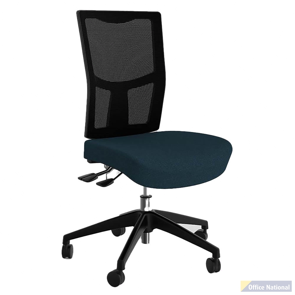 OLG URBAN MESH CHAIR WITH MOTION FELT FABRIC SEAT DEEP BLUE NYLON BASE