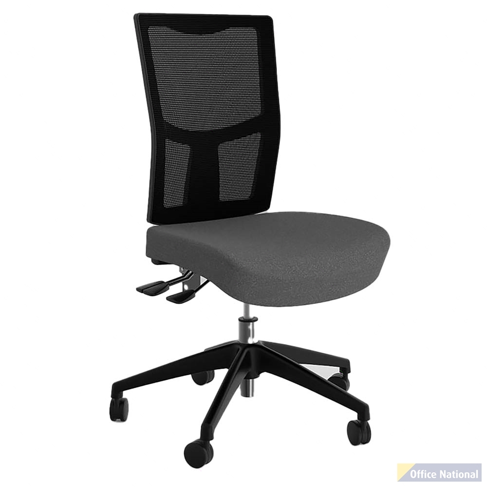 OLG URBAN MESH CHAIR WITH MOTION FELT FABRIC SEAT STONE GREY NYLON BASE