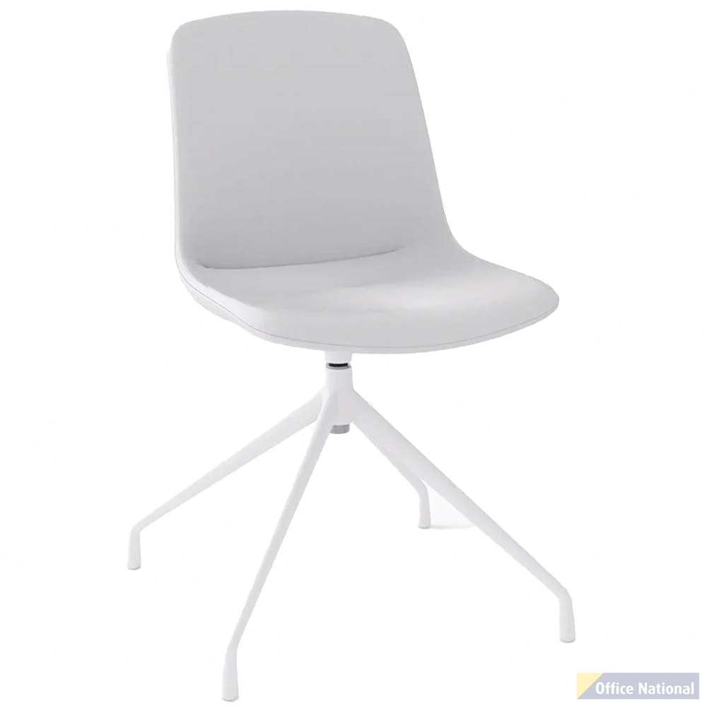 OLG VISTA PIVOT CHAIR WITH 4-POINT FULLY UPHOLSTERED WHITE