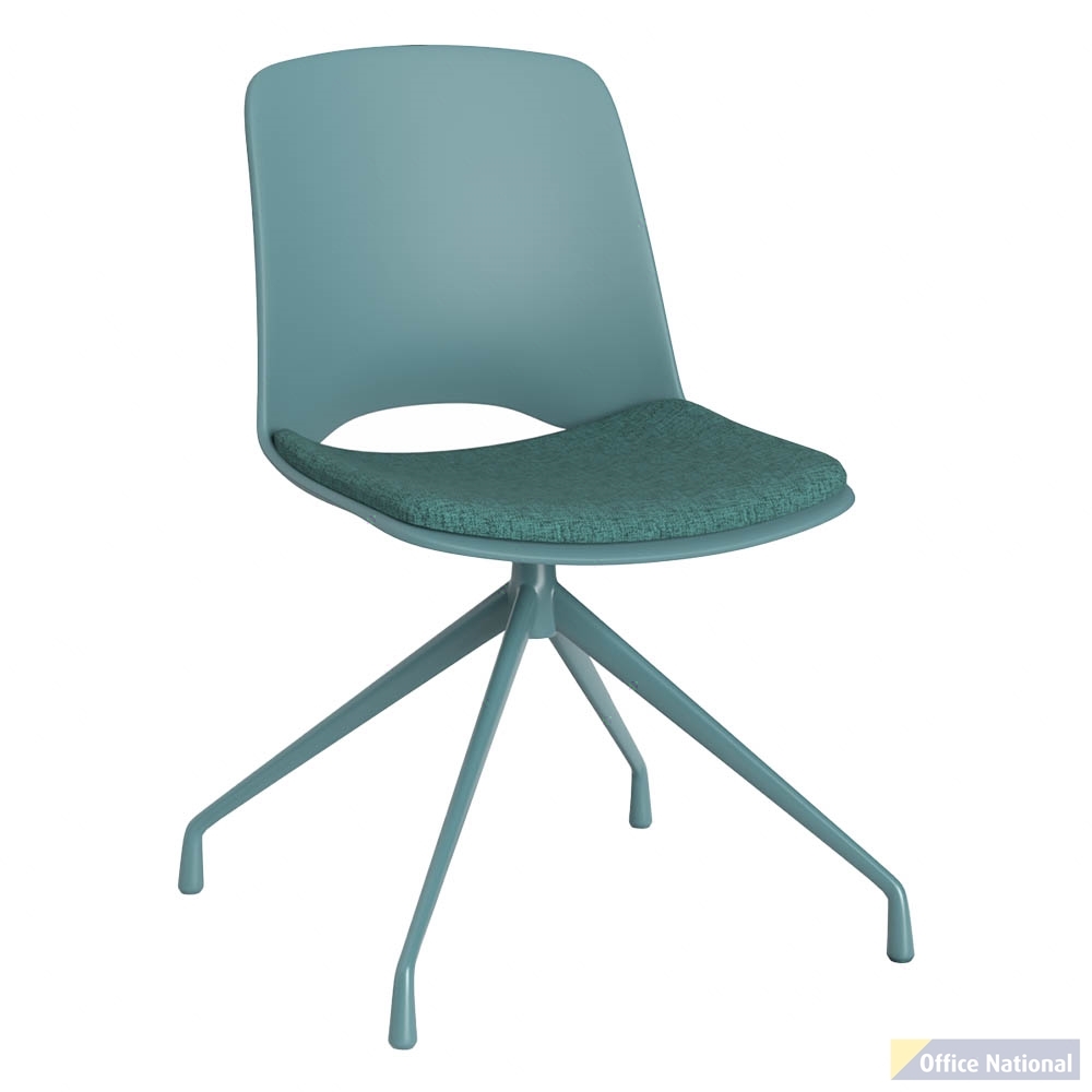 OLG VISTA PIVOT CHAIR WITH 4-POINT MOSS POWDERCOATED BASE AND MOSS SEAT UPHOLSTERY