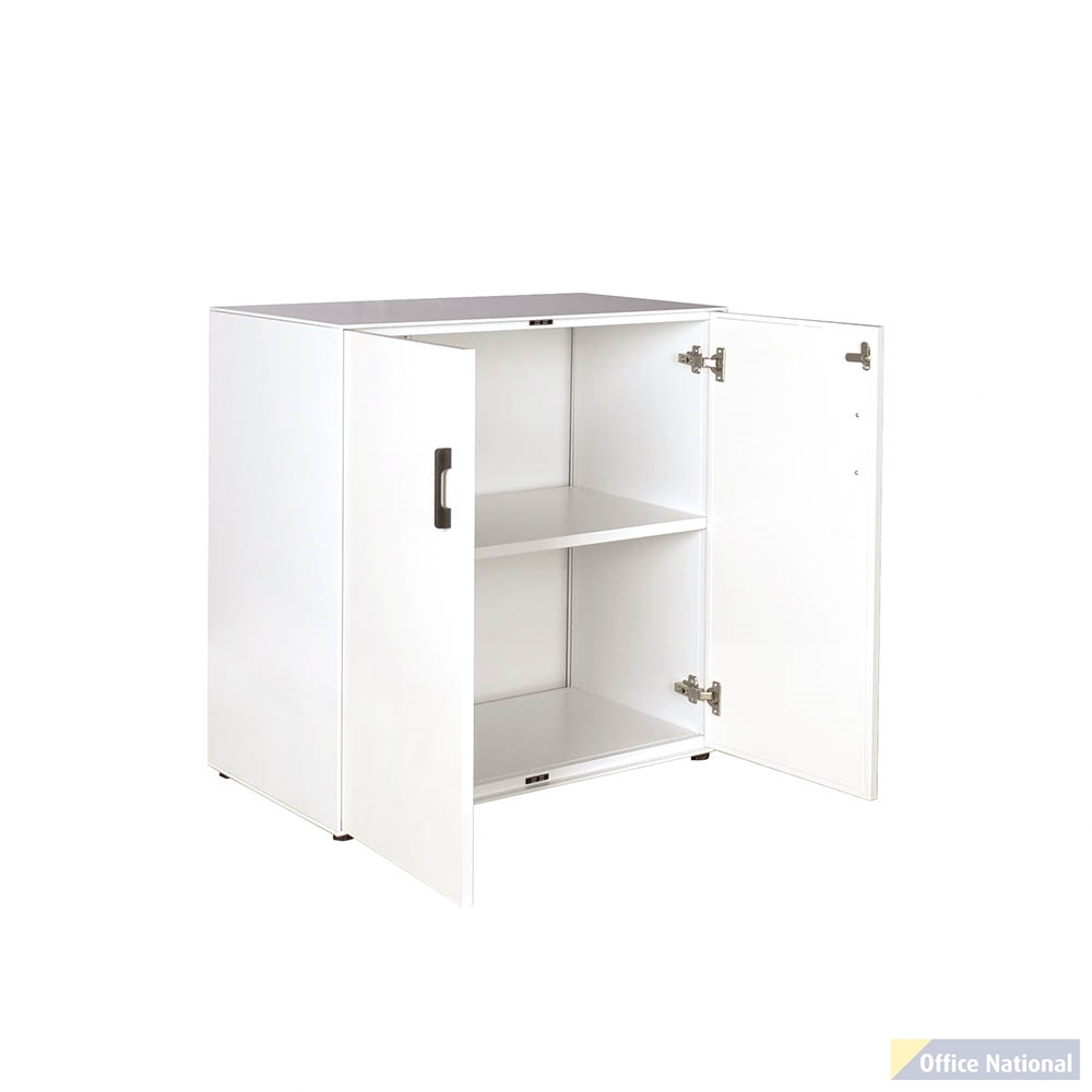 STEELCO 1 TIER GROUND CUPBOARD 800 X 800 X 450MM WHITE