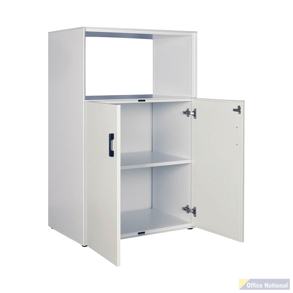 STEELCO 2 TIER 1 OPEN SHELF CABINET 1200 X 800 X 450MM WHITE