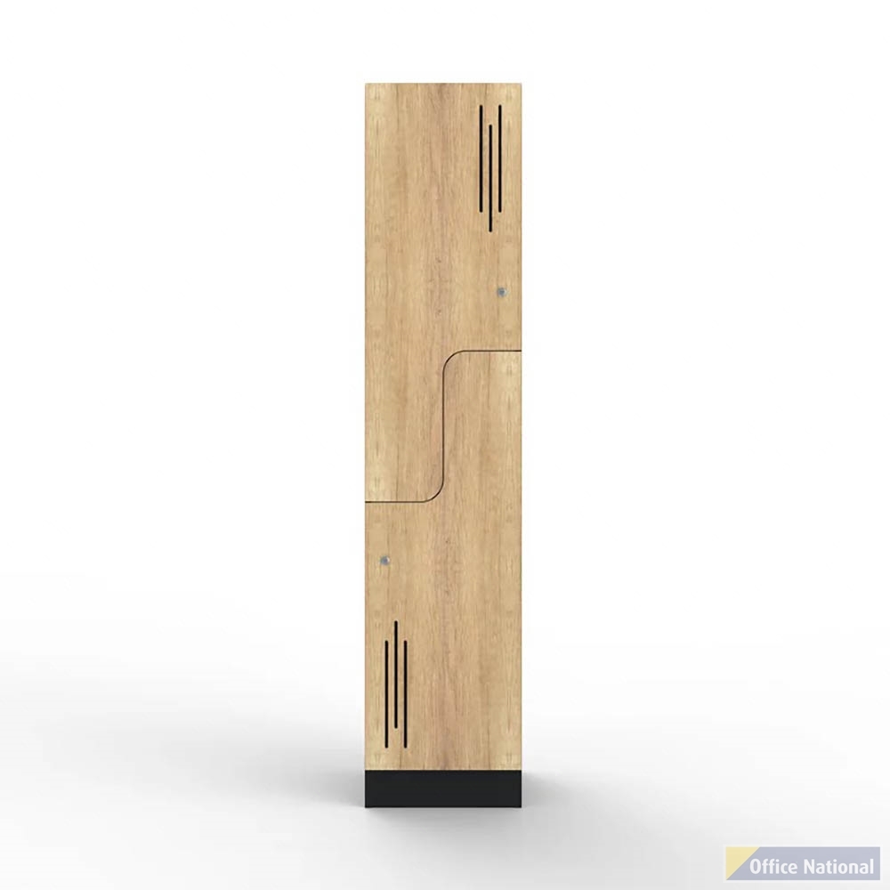 STEELCO LAMINATE LOCKER Z DOOR 1850 X 400 X 500MM NATURAL OAK
