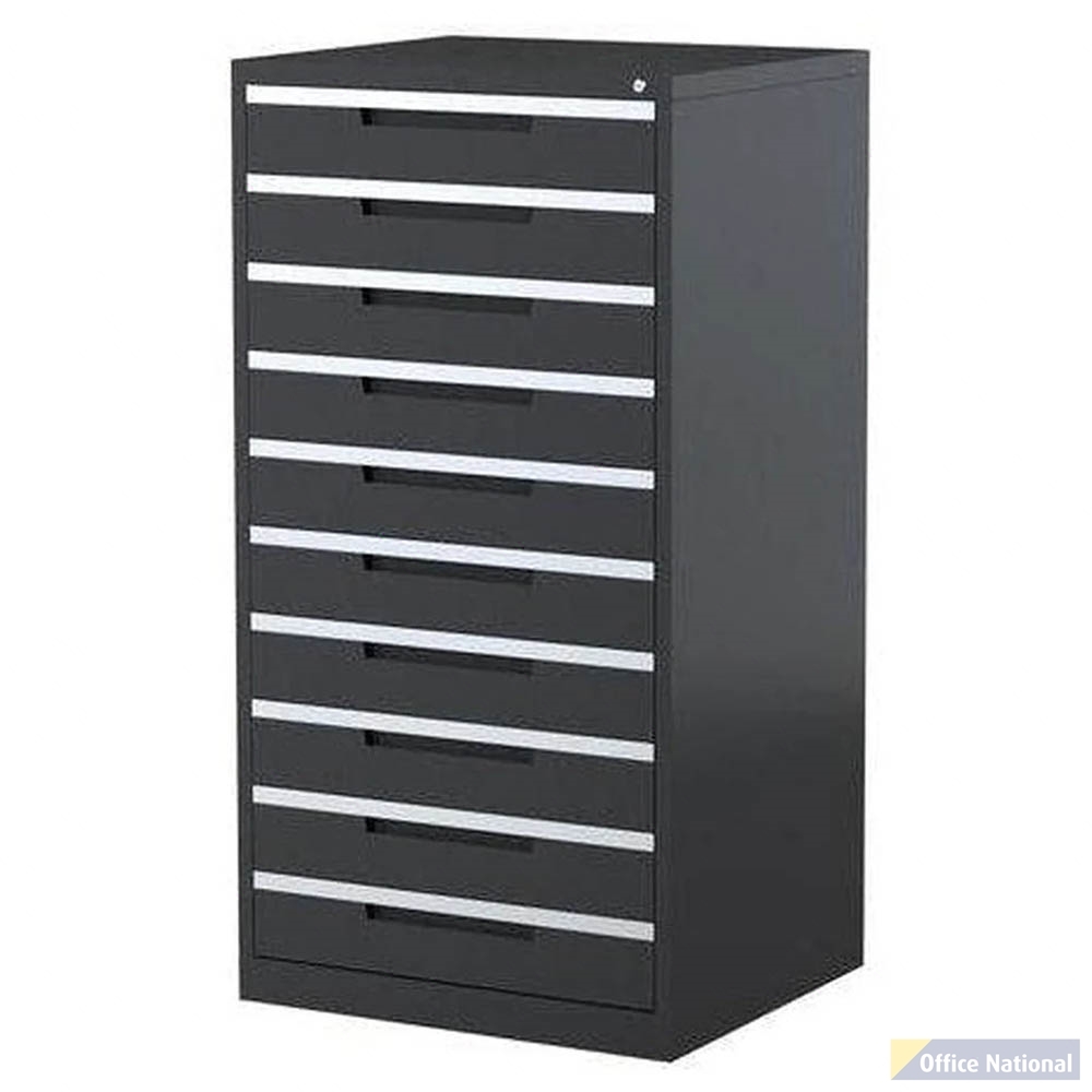STEELCO MULTI MEDIA CABINET 10 DRAWER 1370 X 710 X 620MM