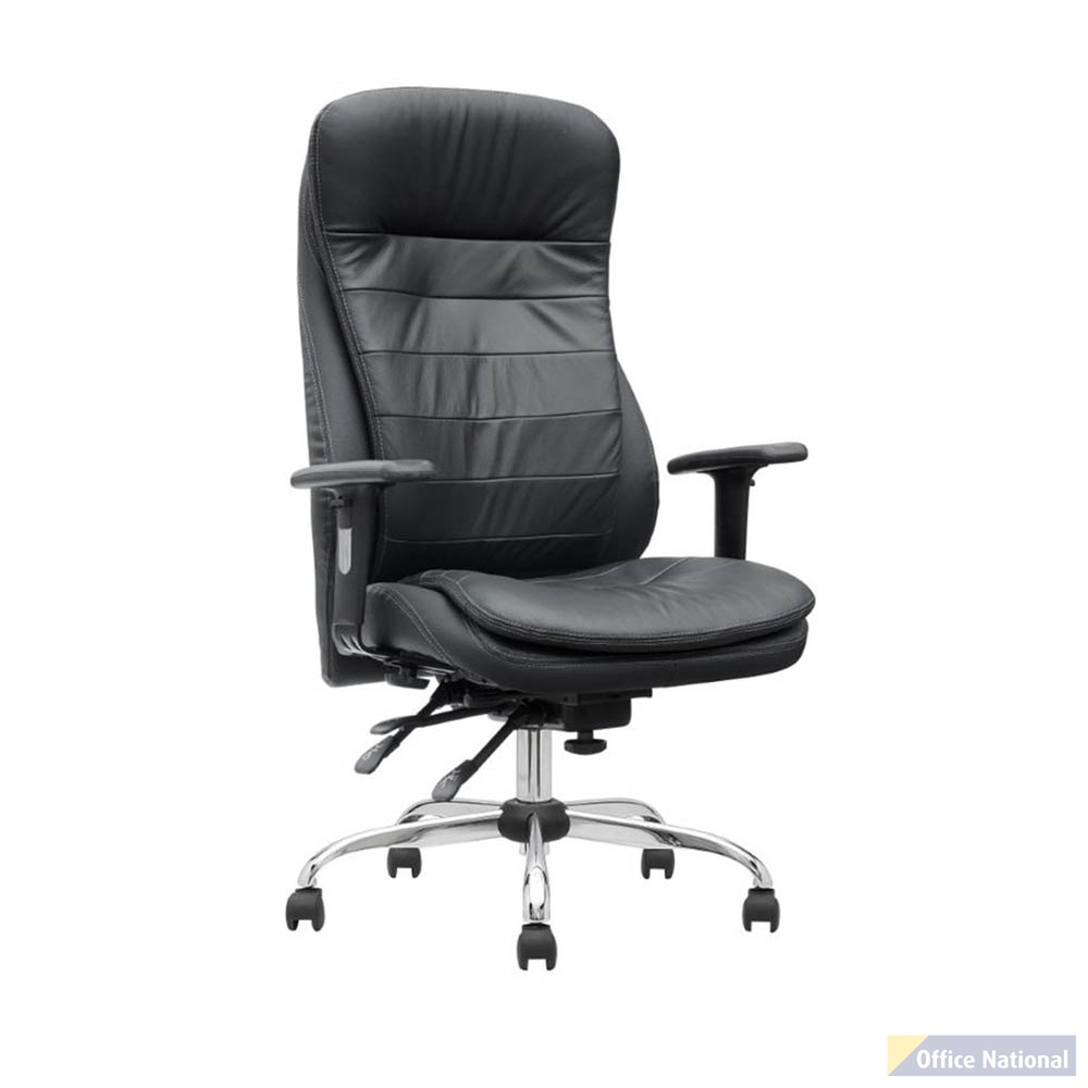 MONET ERGONOMIC CHAIR QUAD LEVER LEATHER BLACK
