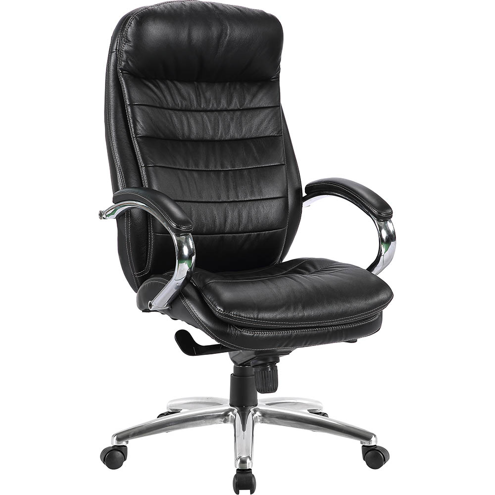 MONET EXECUTIVE CHAIR HIGH BACK ARMS BLACK LEATHER