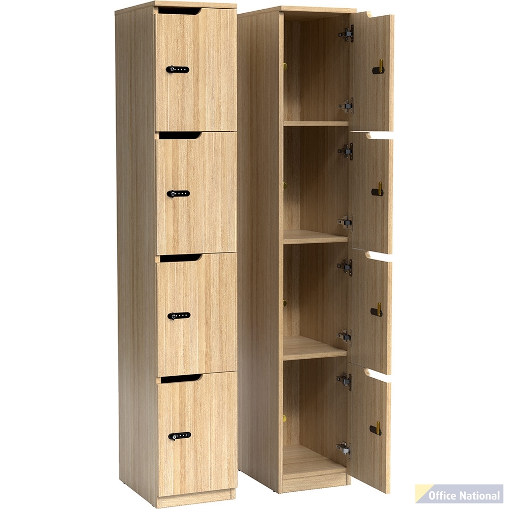 OLG KNOX 4 DOOR LOCKER 305 X 455 X 1805MM NORDIC MAPLE