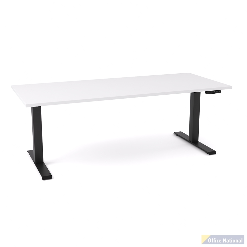 OLG AGILEMOTION SINGLE SIDED DESK DUAL MOTOR 1800 X 750 BLACK FRAME / WHITE TOP