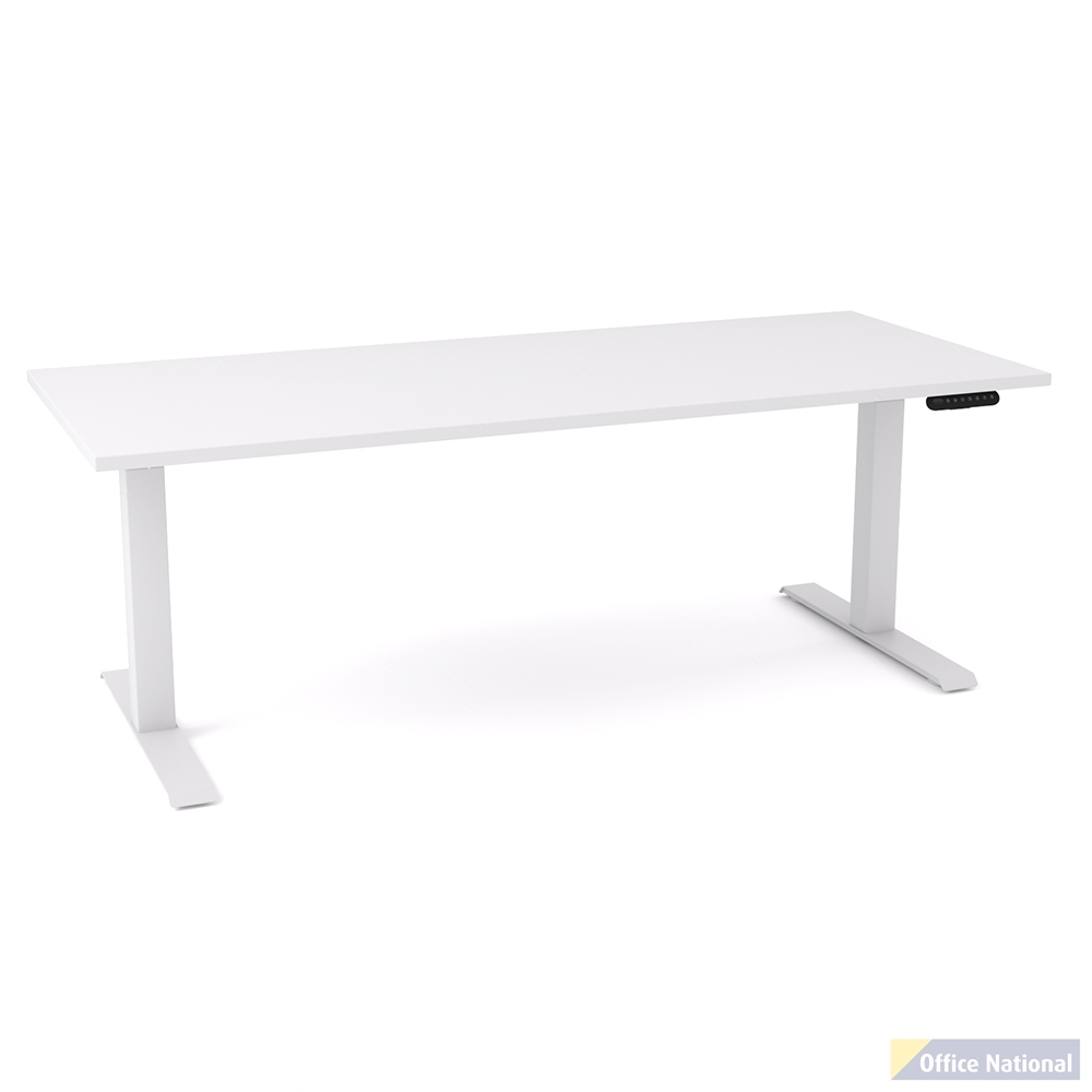 OLG AGILEMOTION SINGLE SIDED DESK DUAL MOTOR 1800 X 750 WHITE FRAME / WHITE TOP
