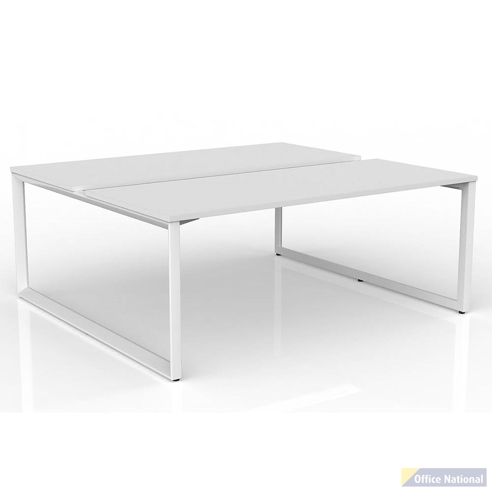 OLG ANVIL 2-PERSON DSD WORKSTATION WHITE FRAME 1800 X 750MM WHITE