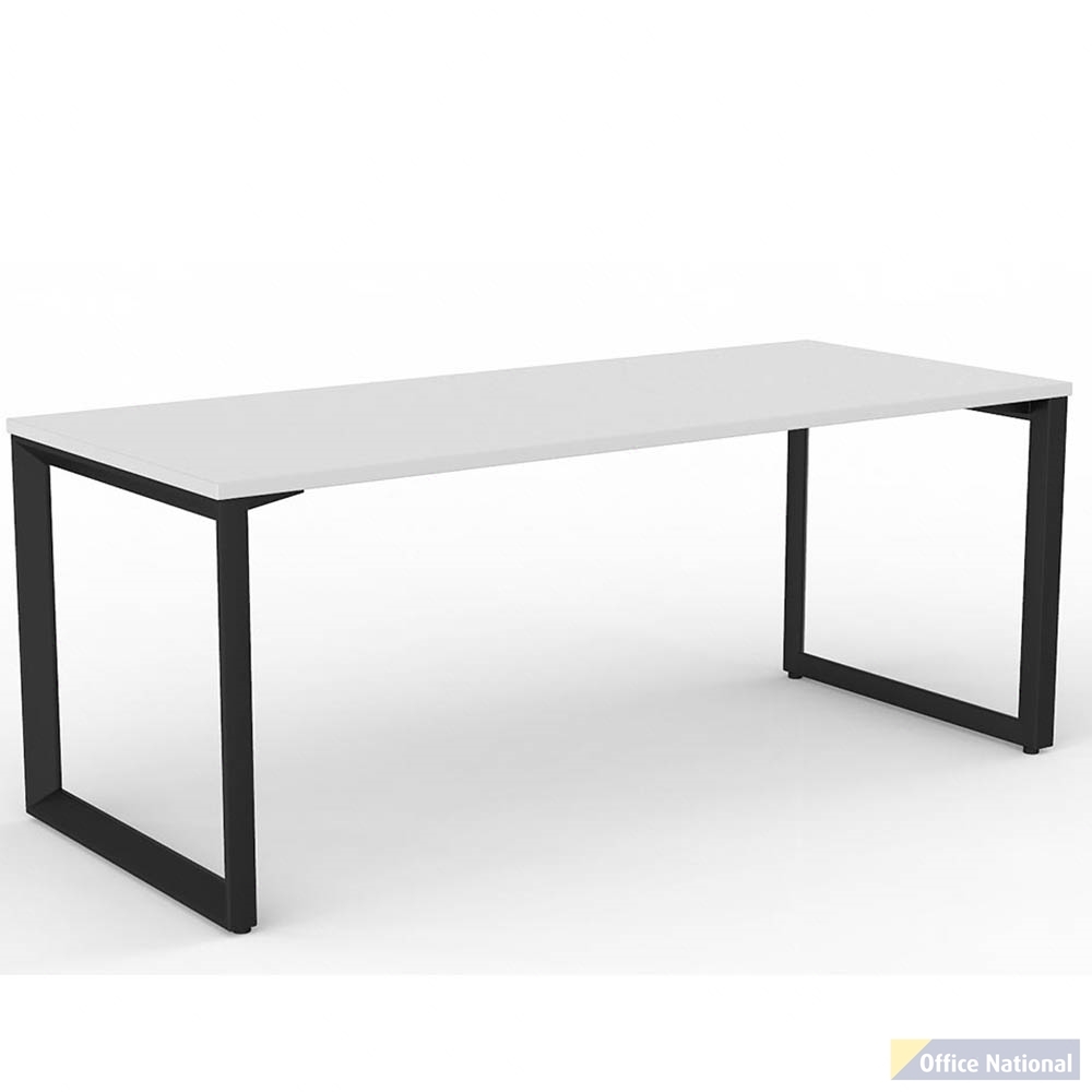 OLG ANVIL STRAIGHT WORKSTATION BLACK FRAME 1800 X 750MM WHITE