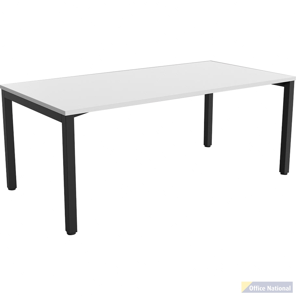 OLG AXIS SINGLE SIDED DESK 1500 X 750MM BLACK FRAME WHITE TOP