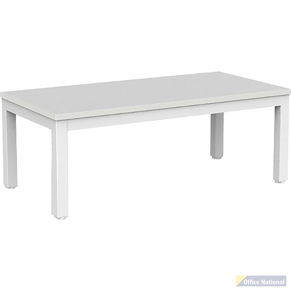 OLG AXIS COFFEE TABLE 1200 X 600MM WHITE FRAME WHITE TOP