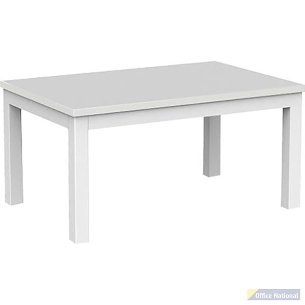 OLG AXIS COFFEE TABLE 900 X 600MM WHITE FRAME WHITE TOP