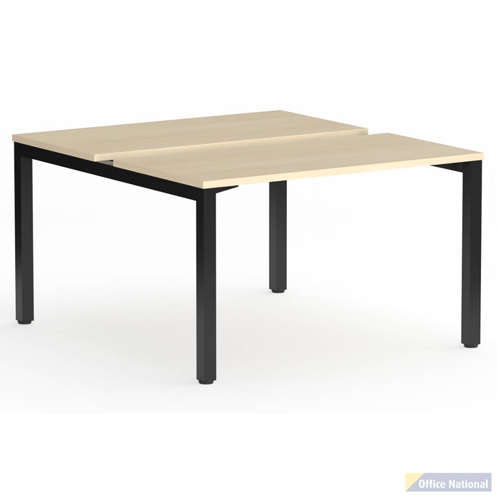 OLG AXIS 2-PERSON DSD WORKSTATION BLACK FRAME 1200 X 600MM