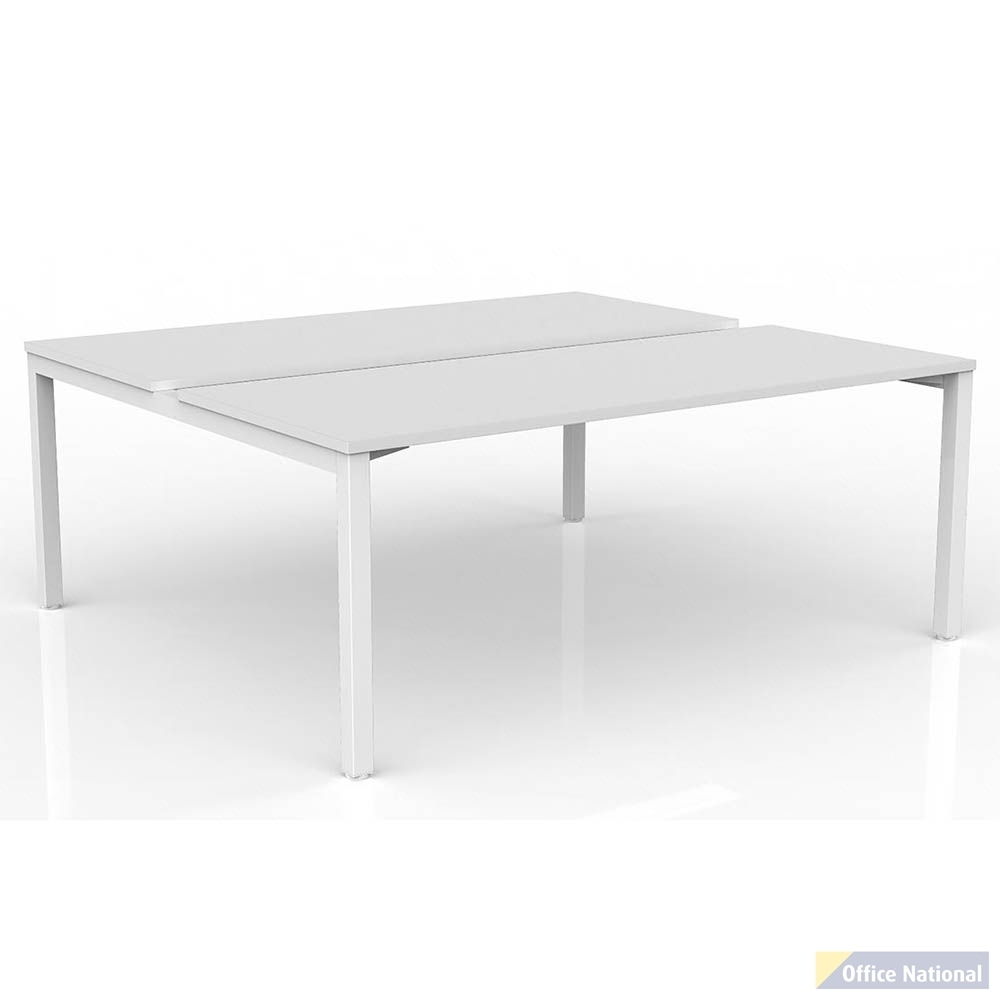 OLG AXIS 2-PERSON DSD WORKSTATION WHITE FRAME 1800 X 750MM WHITE