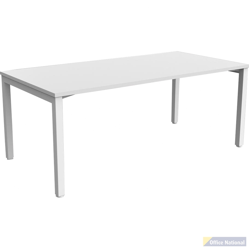OLG AXIS SINGLE SIDED DESK 1500 X 750MM WHITE FRAME WHITE TOP