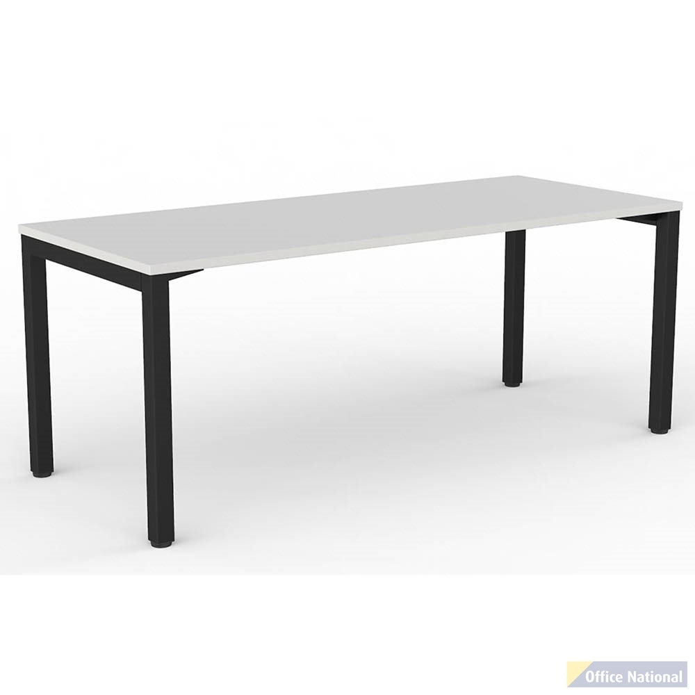 OLG AXIS STRAIGHT WORKSTATION BLACK FRAME 1800 X 750MM WHITE