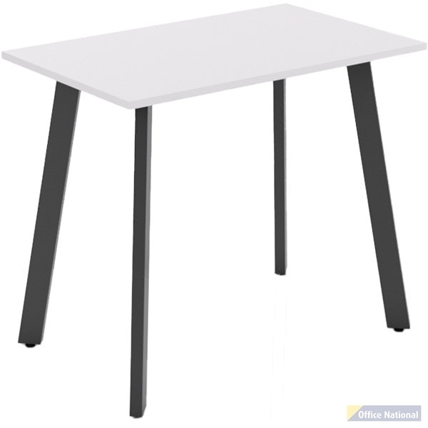 OLG FLARE BAR LEANER 4 LEG BLACK FRAME 1200MM X 750MM WHITE