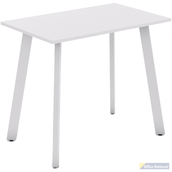 OLG FLARE BAR LEANER 4 LEG WHITE FRAME 1200MM X 750MM WHITE