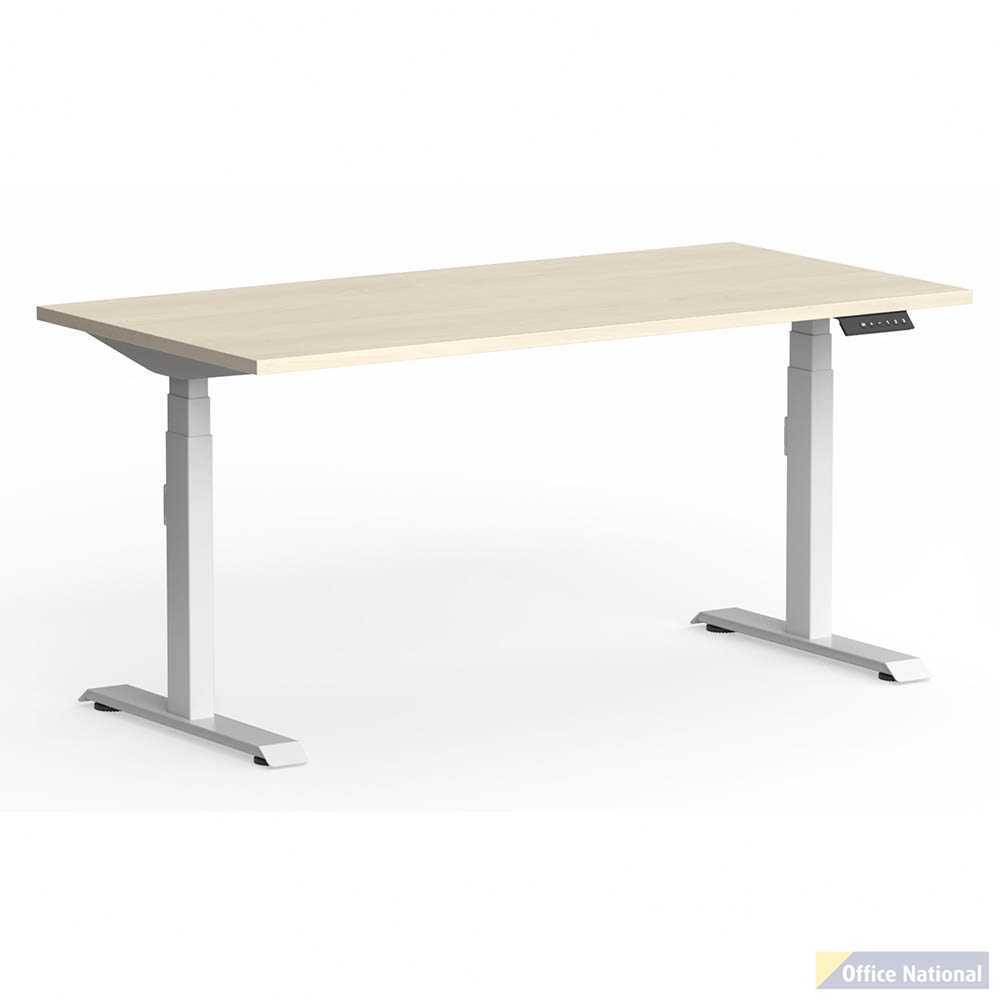 OLG KLASS 3C/2M ELECTRIC STRAIGHT WORKSTATION WHITE FRAME 1600 X 750MM NORDIC MAPLE