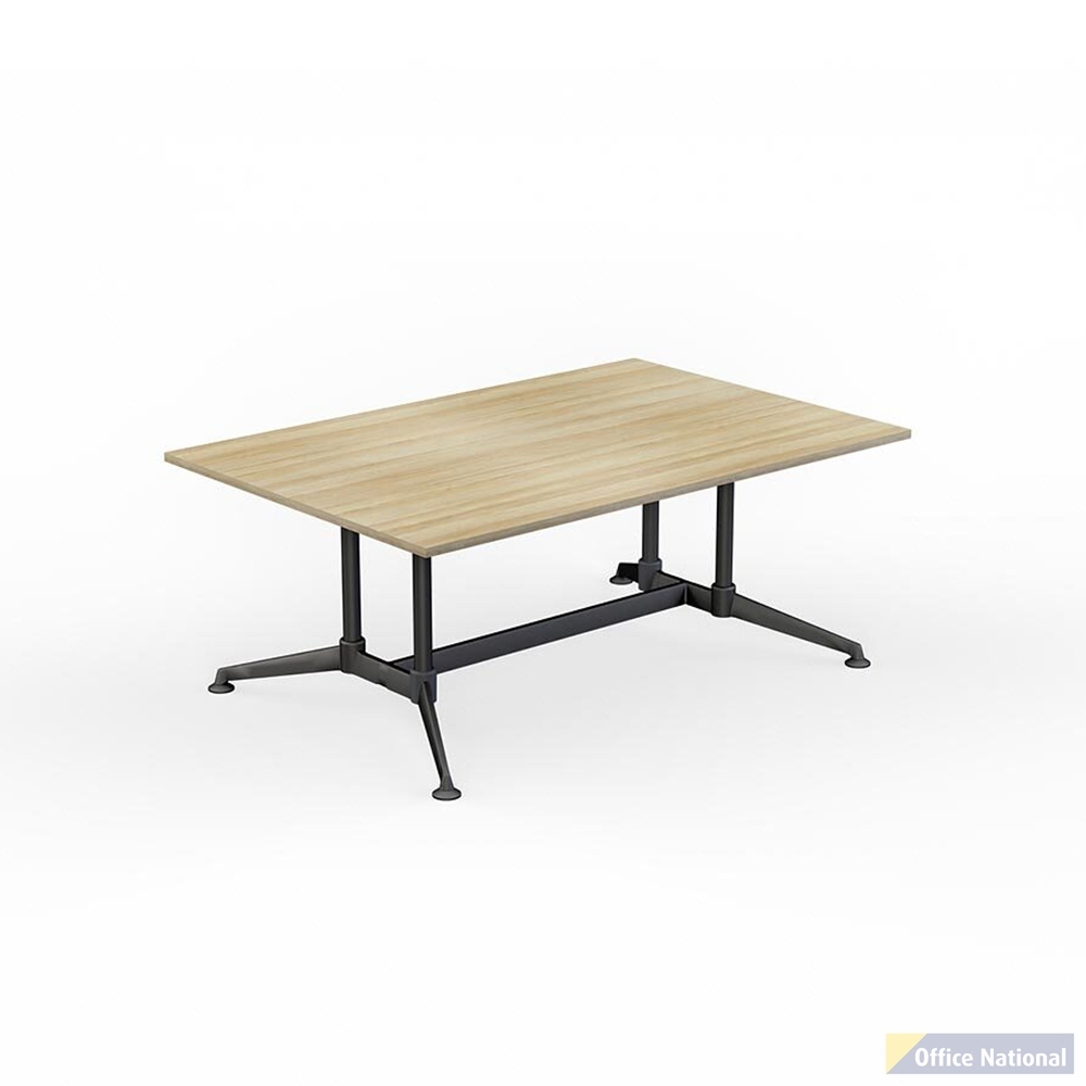 OLG MODULUS MEETING TABLE ALL BLACK FRAME 1800 X 1200MM NEW OAK TOP