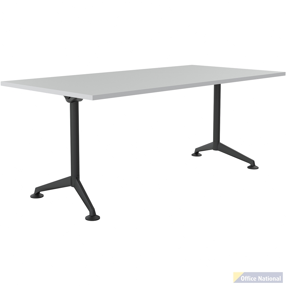 OLG MODULUS MEETING TABLE ALL BLACK FRAME 1800 X 900MM WHITE TOP