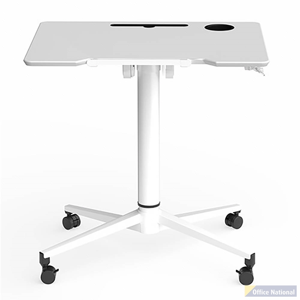 OLG SPRINT FLIP TABLE PODIUM WITH GAS HEIGHT ADJUSTMENT 800 X 600 X 695-1055MM WHITE