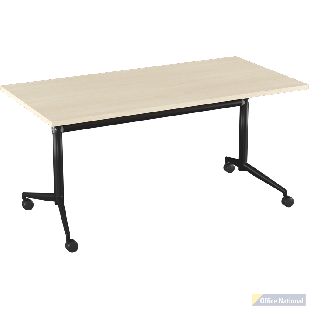 OLG UNI FLIP TABLE BLACK FRAME 1600 X 750MM NORDIC MAPLE