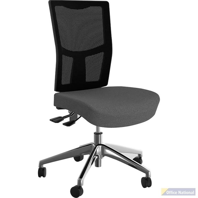 OLG URBAN TASK CHAIR ALLOY BASE MESH BACK AND MOTION FELT FABRIC SEAT STONE GREY