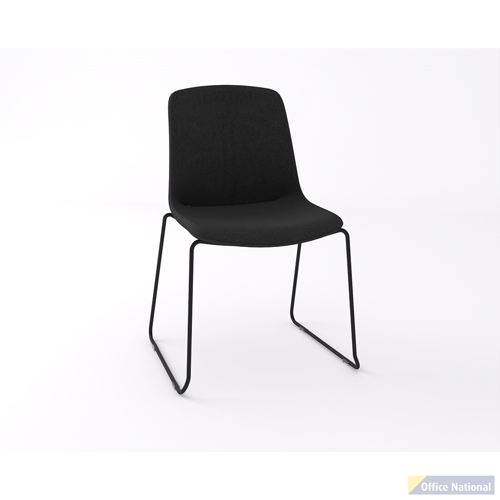 OLG VISTA GLIDE CHAIR FULLY UPHOLSTERED BLACK