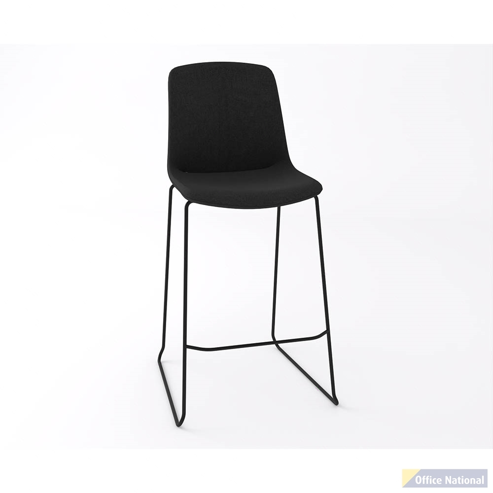 OLG VISTA RISE BARSTOOL FULLY UPHOLSTERED BLACK