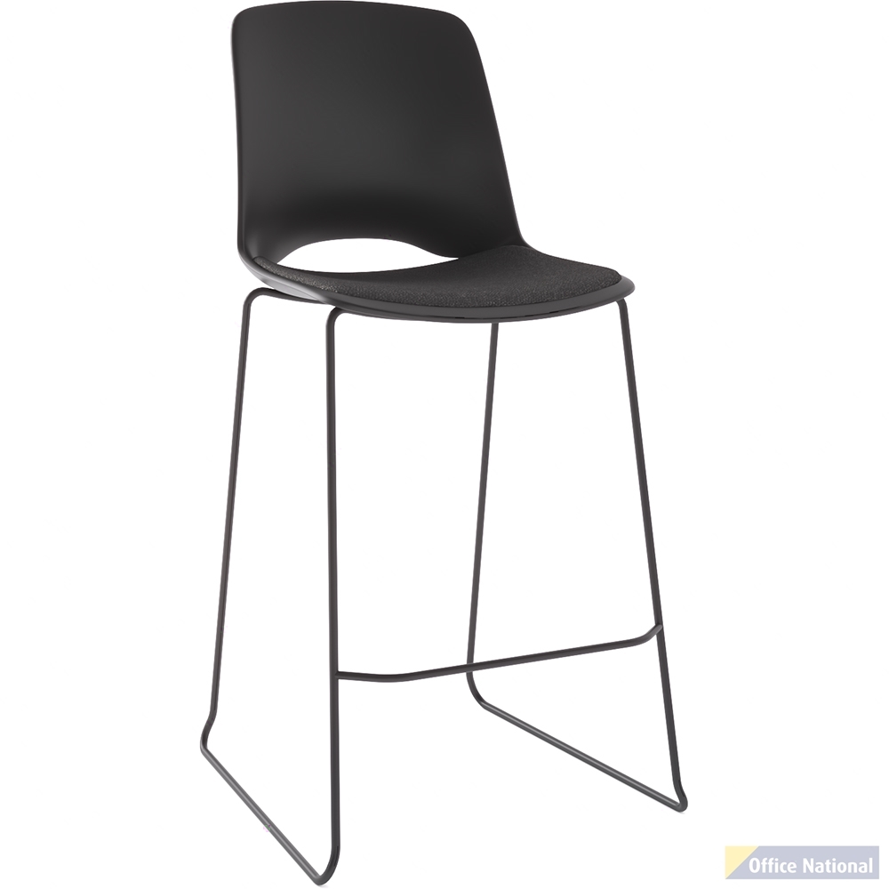 OLG VISTA RISE BARSTOOL PADDED SEAT BLACK