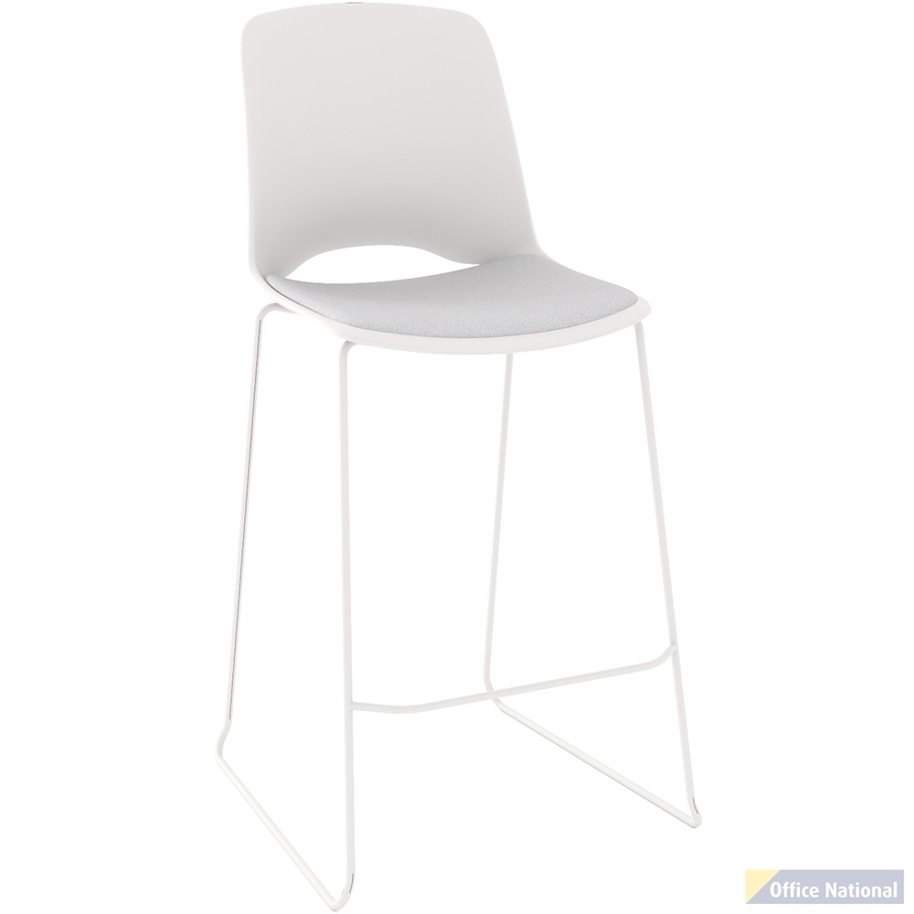OLG VISTA RISE BARSTOOL PADDED SEAT WHITE