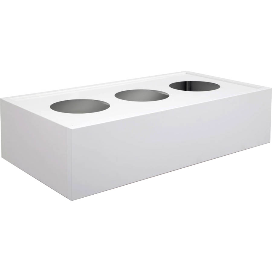 GO STEEL PLANTER BOX 1200MM WHITE SATIN