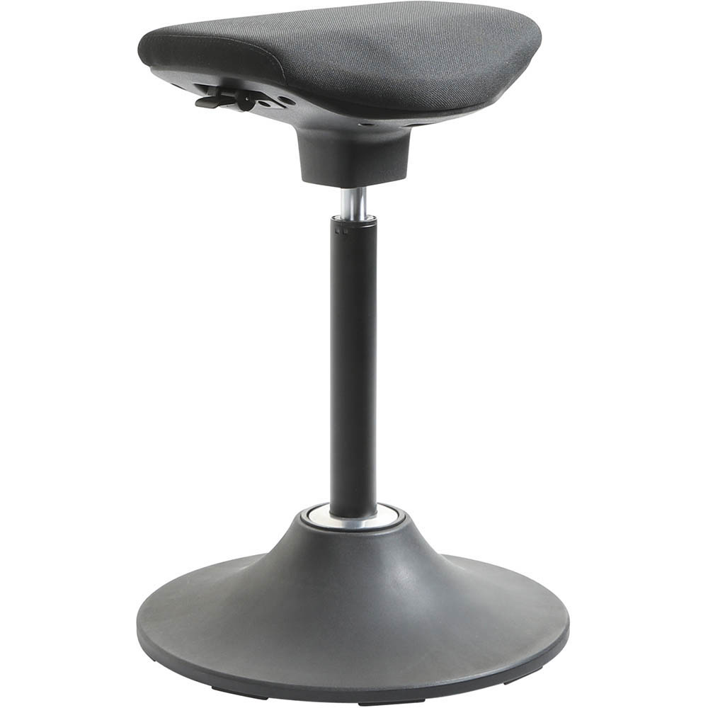 Pergo Vee Perching Stool 4d Seat Movement Disc Base Black