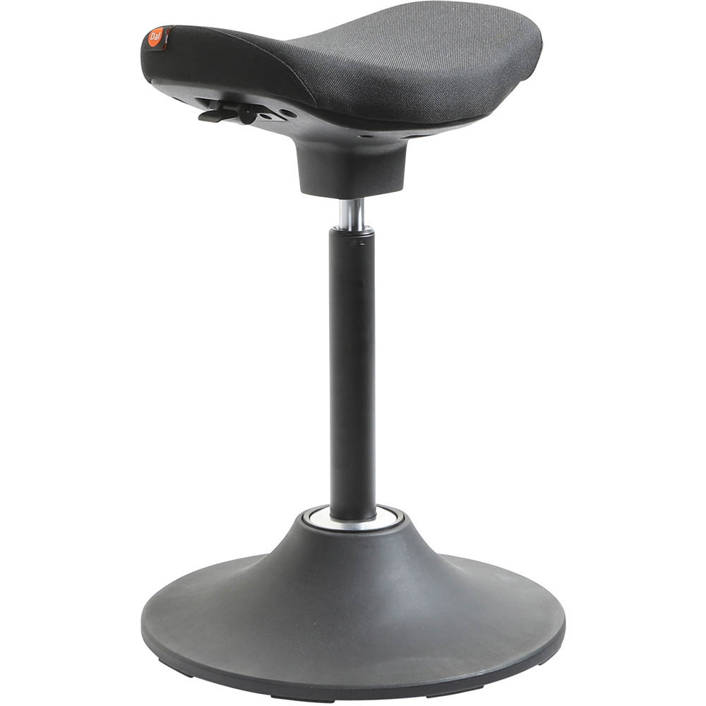 Pergo Wave Perching U Stool 4d Seat Movement Disc Base Fabric Black
