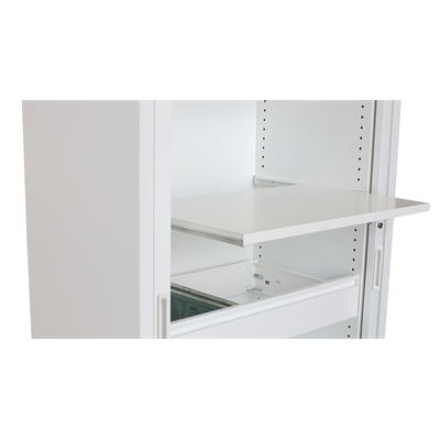 Steelco pull out drawer 900w white satin
